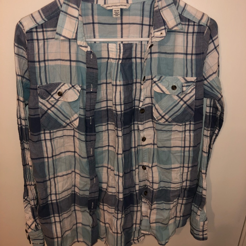 American Eagle - Flannel (blue and white)
